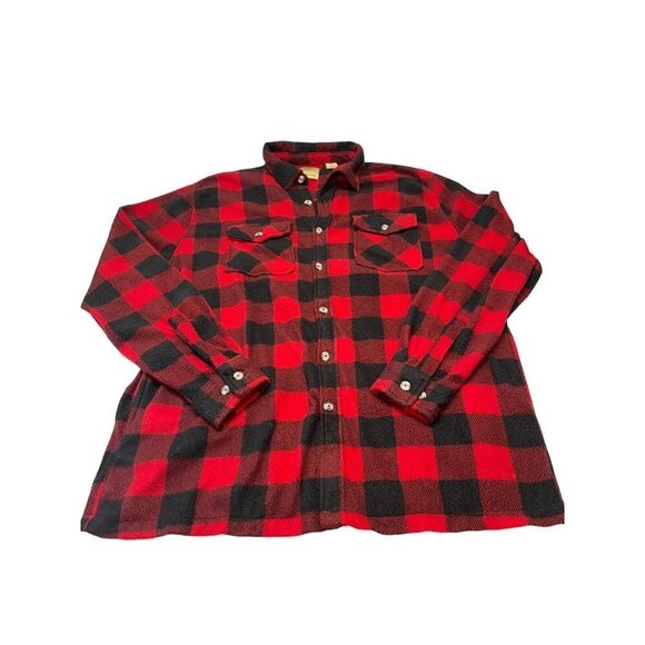 TELLURIDE CLOTHING COMPANY- RED PLAID BUFFALO FLANNEL SHIRT  SZ XXL 2XL - Picture 1 of 7